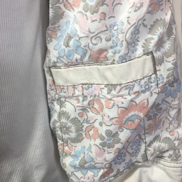 Faherty Rosie Size Medium 100% cotton denim jacket flannel lined off white color - Picture 6 of 7